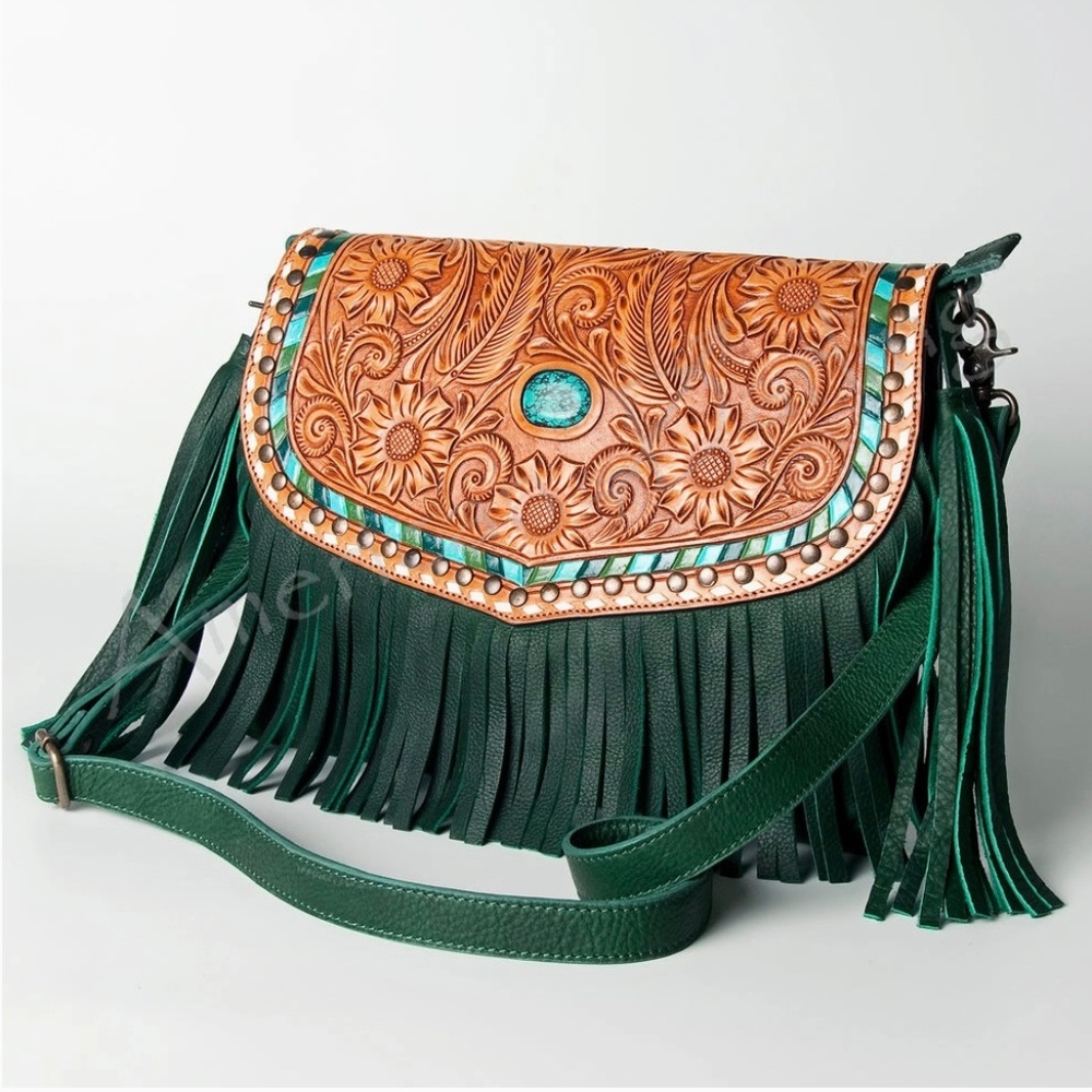 American Darling Crossbody Hand Tooled Genuine Western Leather Women Bag
